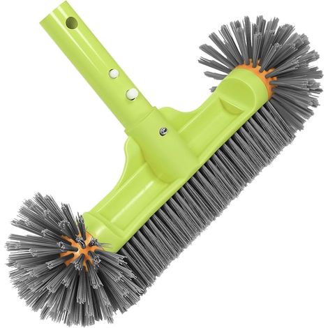 Poolbürste 13", Halbrunde Poolbürste Mit Nylonborsten Und Ecken – Aluminiumgriff Mit Ez-clip-system, Teleskopstange Nicht Enthalten