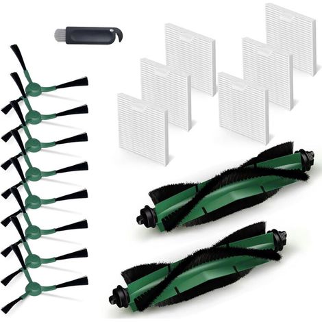 Accessoires Irobot Y0110/q0120/y0140/q011, 2 Hauptbürsten, 6 Hepa-filter, 8 Seitenbürsten