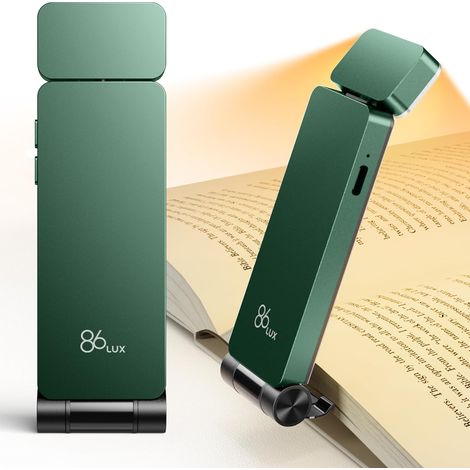 Wiederaufladbare Leselampe Für Bücher Im Bett, Ultra-leichte Led-lesezeichenlampe Zum Anklippen Mit 3 Bernsteinfarbenen Lichtmodi Und Stufenlos Dimmbar Für Nachtlektüre Für Buchliebhaber