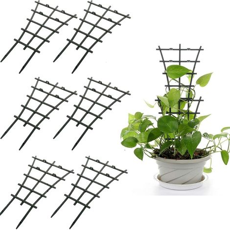 Pflanzenstütze Für Kletterpflanzen, Grün, 25,5 × 15 Cm, 6er-set Stapelbarer Stützen Geeignet Für Zimmerpflanzen Und Kletterstrukturen.