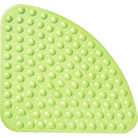 Eck-duschmatte Sektor, Rutschfest, Aus Gummi, Mit Saugnäpfen, Für Dusche Oder Badewanne, 54 X 54 Cm (grün)