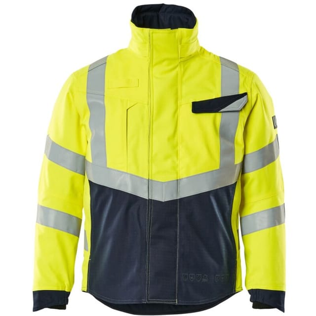Arbeitswinterjacke mit Steppfutter 19835-217 Gr. 4XL hi-vis gelb/schwarzblau - Mascot