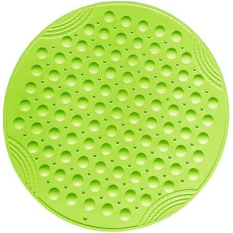 Rutschfeste Runde Duschmatte Mit Saugnäpfen, Maschinenwaschbare Duschmatte, Grün
