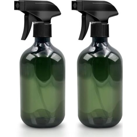 Set Aus 2 Leeren Sprühflaschen, 500 Ml, Für Pflanzen Und Haushaltsreinigung, Garten, Friseur (grün)
