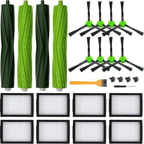 18er-pack Ersatzteile Und Zubehör Kompatibel Mit Roomba I3, I3+, I7, I7+, I4, I6, I6+, I8, I8+/plus, E5, E6, E7, J7, I5+, J5+ Sowie I-, E- Und J-serie Staubsauger – 2 Sets Rollenbürsten, 8 Filter Und