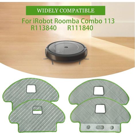 4er-pack Wischtücher Für Irobot Roomba Combo 113 R113840 R111840, Ersatzteil Für Saugroboter, Set Aus Waschbaren Mikrofaser-wischzubehörteilen