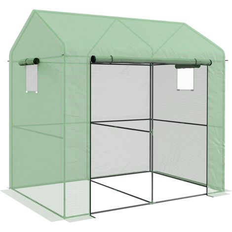Gartenhaus 2,8 M² Mit 1 Großem Rolltor Und 2 Fenstern, Maße 200l X 140b X 200h Cm, Grün