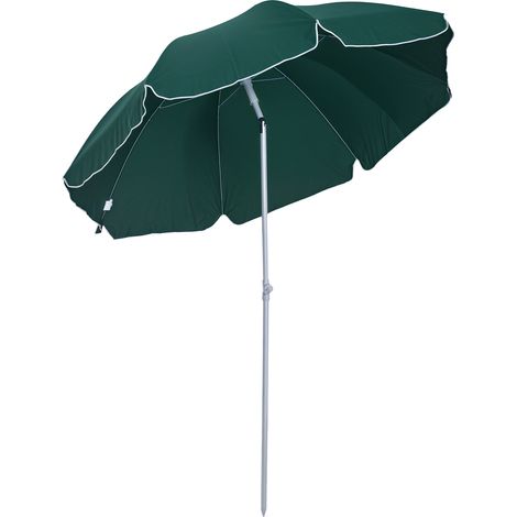 Achtseitiger Neigbarer Garten-parasol, Ø 2 M, Metall/polyester, Grün