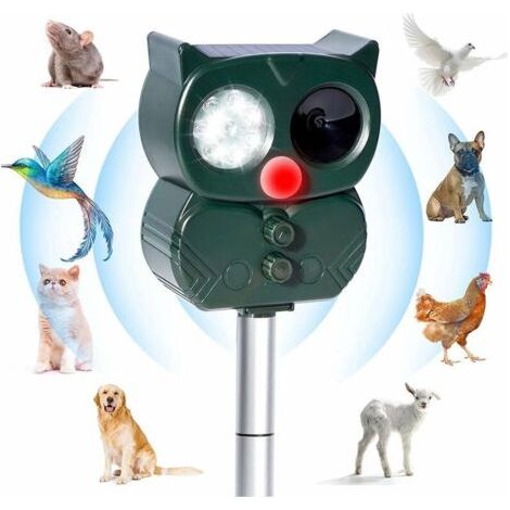 Solarbetriebener Ultraschall-katzenvertreiber Für Den Außenbereich, Einstellbare Frequenz, Wasserdichtes Ultraschall-gerät Zur Abwehr Von Hunden, Katzen, Füchsen, Eichhörnchen Und Mäusen Für Gärten, F