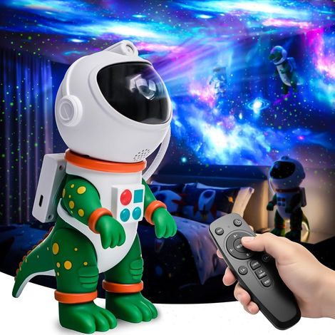 Projektor Sternenhimmel Dinosaurier Astronaut, Galaxie-nachtlicht Mit 8 Modi, 360°-drehung, Fernbedienung & Timer, Stimmungslicht Für Kinderzimmer, Erwachsene, Partys & Geschenke (grün)