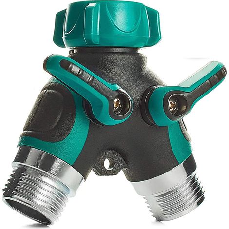 Robuster Zweigängiger Gartenschlauchverteiler, Y-verbinder Für Gartenschläuche, Externer Wasserhahnverteiler