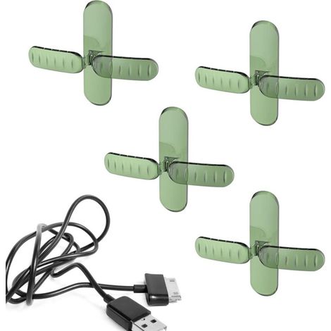 Küchen-kabelhalter, Kabelaufroller Für Haushaltsgeräte, Selbstklebender Kabelaufroller-halter, Umwickelnde Haken Zur Verwaltung Von Stromkabeln, 4 Stück, Kabelaufroller