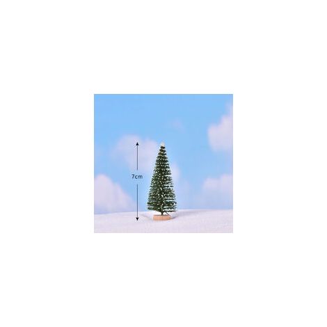 6er-set Mini-künstliche Weihnachtsbäume, Kleine Künstliche Weihnachtsbäume Für Festliche Innendekoration, Beflockt Mit Schneeflocken, Baum-7cm