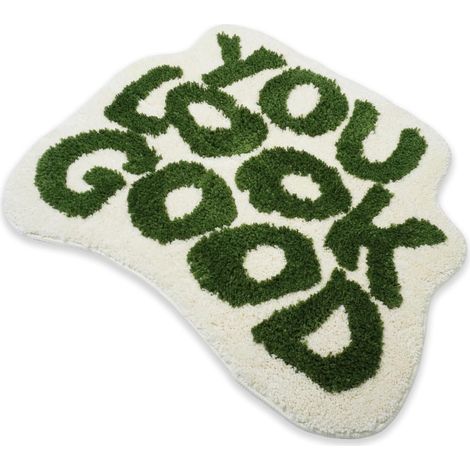 Badematte, Rutschfeste Duschmatte Mit Alphabet, Kreative Lustige Teppich, Mittelhoher Flor Teppich Für Schlafzimmer, Saugfähiger Badteppich