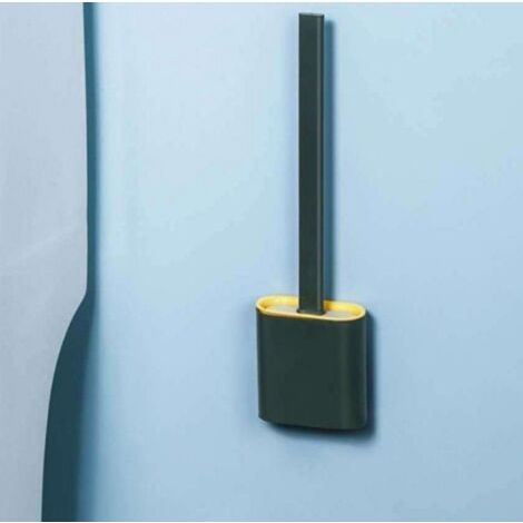 Silikon-wc-bürste, Toilettenbürste Für Das Badezimmer Mit Schnelltrocken-halter, Zum Aufstellen Oder Aufhängen Geeignet (grün)