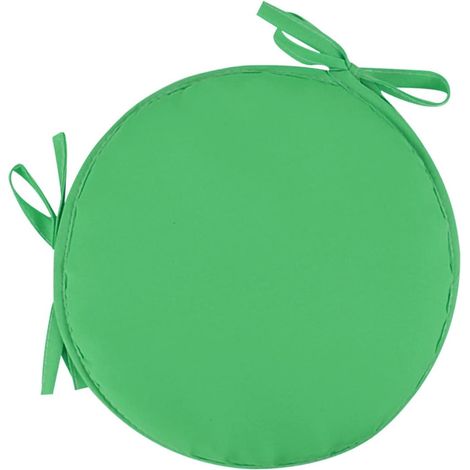 1 Runder Gartenstuhl-kissen, Grün, Durchmesser 30 Cm - Außenbereich, Hocker, Terrasse, Esszimmer - Großes Kissen
