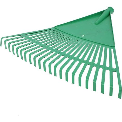 Kunststoff-laubbesen – Leichter Rechenkopf Für Effiziente Laubsammlung, Rasenpflege Und Gartenreinigung – Grün 470 Mm/22z
