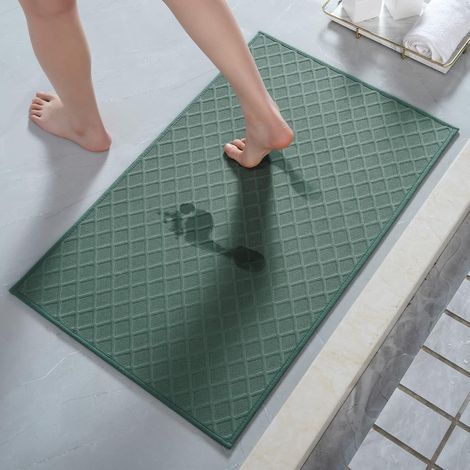 Diatomeenerde-bodenmatte, Grün, 40x60 Cm, 1 Stück, Saugfähige Und Rutschfeste Matte Für Den Eingangsbereich Von Badezimmer/toilette.