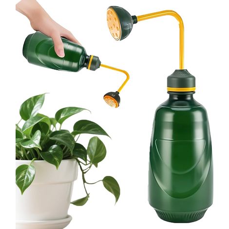 Grüne Gießkanne, 8824 Cm, 1 Stück, Pflanzen-gießkanne, Spitzer Ausguss, Gebogener Kopf, Langer Hals, Druckgriff, Transparente Sprühflasche.