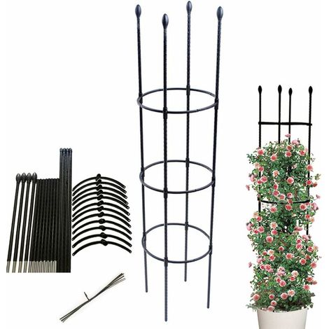 Gartenobelisk, Rankhilfe Für Kletterpflanzen, Stabiler Tomatenkäfig, Gartengitter, Gemüsekultivierungskäfig, Kletterblumen Und -früchte Für Garten Und Balkon - Pflanzenhöhe 133 Cm