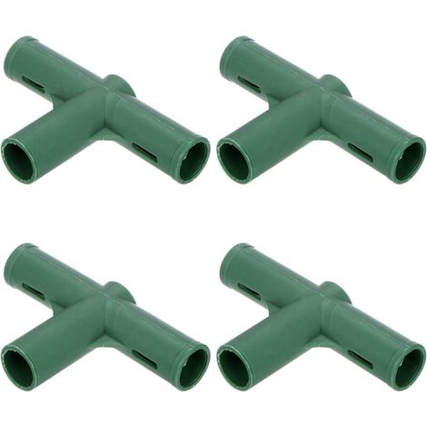 M Meterxity – 4er-set Verbinder Für Gewächshausstruktur (19 Mm), Flache 3-wege-rohrverbindungsstücke Für Weinrankgitter, Sonnenschutz Und Gartenpfähle – Gewächshauszubehör [ve