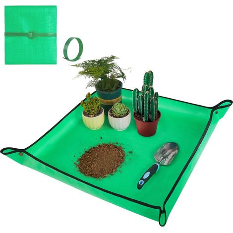 Umtopfmatten Für Zimmerpflanzen, Wasserdicht Und Tragbar, Aus Umweltfreundlichem Polyethylen, 50 X 50 Cm