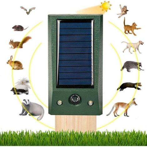 Ultraschall-tiervertreiber, Solarbetriebene Kaninchen-vertreibungsgeräte, Solarbetriebener Tiervertreiber Hält Effektiv Hirsche, Hunde, Katzen, Vögel Und Kaninchen Von Garten Und Hof Fern
