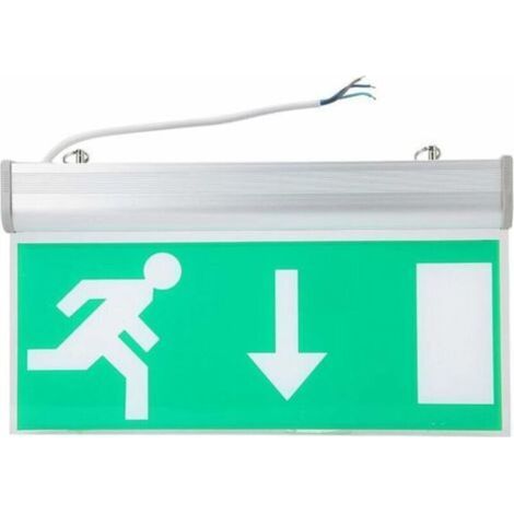Led-notausgangsbeleuchtung – Grüne Sicherheits-evakuierungsleuchten – Robustes Acryl-schild – Anwendung In Einkaufszentren Und Bahnhöfen