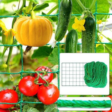 Gurkennetz, Kletternetz 2 M X 10 M, Für Gewächshaus, Tomaten, Kletterpflanzen