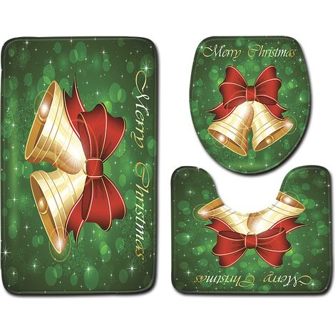 Badevorleger-set, 3-teilig, Rutschfeste Badematten Mit Weihnachtsmann-motiv, Weiche, Hoch Absorbierende Badematten Für Badezimmer, Schlafzimmer, Küche, Wc Und Badewanne (3)