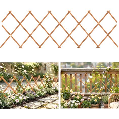 Erweiterbarer Holzpfahl Für Kletterpflanzen, Rosen Und Reben, 180 X 60 Cm, Hellbraun