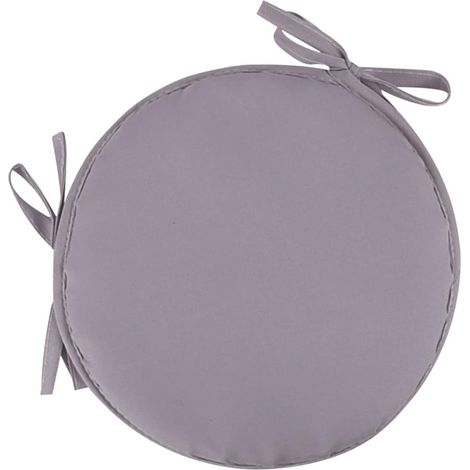 1 Rundes, Hellgraues Gartenstuhl-kissen Mit 38 Cm Durchmesser – Outdoor, Hocker, Terrasse, Esszimmer – Großes Kissen