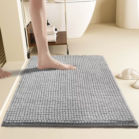 Hellgrauer Badezimmer-teppich 40x60 Cm, Ultra-weich, Saugfähig, Maschinenwaschbar, Geeignet Für Badezimmerböden, 1 Stück