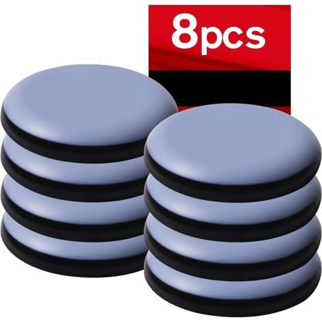 8 Stück 50 Mm (rund) Teflon-gleiter Für Möbel, Selbstklebende Teflon-möbelgleiter Für Stühle, Sofas, Schreibtische Und Tische