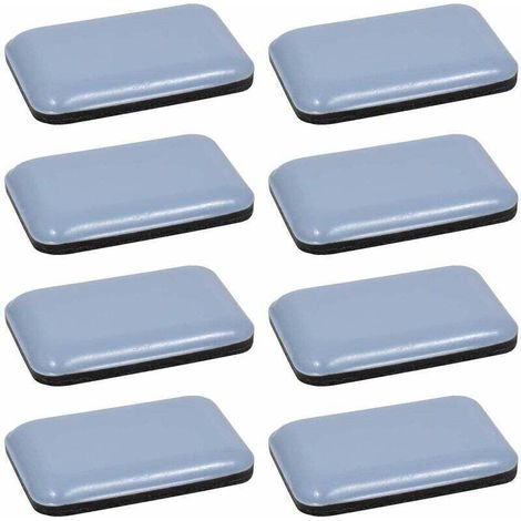 8x Teflon-gleiter Aus Ptfe Mit Kleber, Rechteckig 35 X 25 Mm, Bodenschutz Für Parkett, Stuhl- Und Möbelfüße