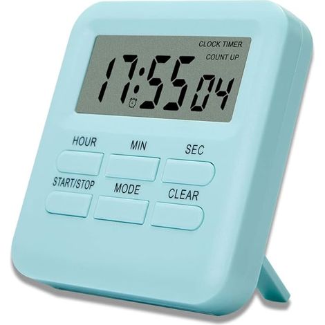 Digitaler Timer Mit Uhr-/weckerfunktion, Magnetischer Küchen-timer, Digitaler Countdown-stoppuhr Für Zeitmanagement In Küche Und Studium