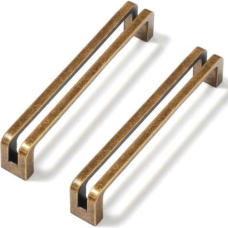 2 Stück Antike Messing-griffe Für Küchenschränke, 128 Mm Antiker Messing-möbelgriff, Schubladengriffe Für Möbel, Geeignet Für Büros, Schubladen Und Schränke