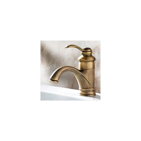 Leisei Antiker Badezimmer-wasserhahn, Retro-waschtischmischer, Nostalgischer Gebürsteter Messing-wasserhahn Für Das Badezimmer