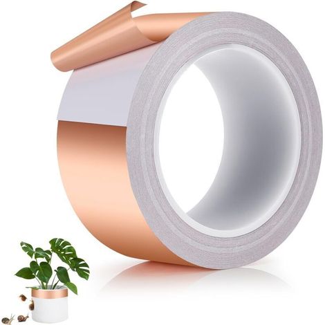 Kupferband Gegen Schnecken 50mm X 25m - Beidseitig Leitfähig - Kupferschirmband - Kupferklebeband