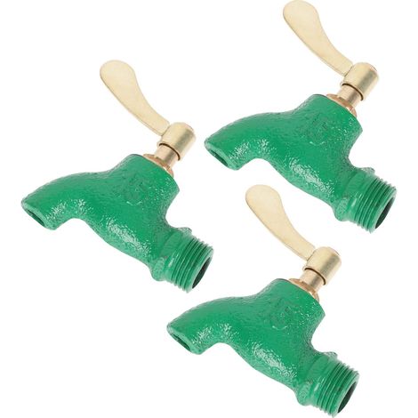 Eiserne Armatur Für Spüle, Wandmontage, Kaltwasserhahn, Pool-badewanne, Garten, Kupferfinish, 3-teilig