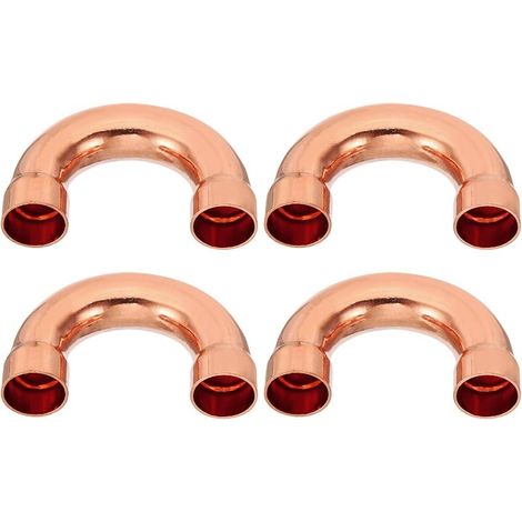 4 Stück Gewinkelte Kupferfittings Für Gasrohre, 19 Mm Schlauchanschluss Für Wasserschläuche Und Kraftstoffleitungen, Druckrohrverbindungen Für Hvac, Klimaanlagen Und Klempnerarbeiten, Wandstärke 1 Mm