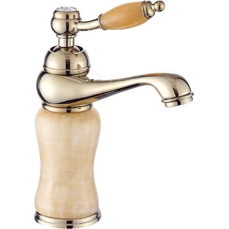 Vintage Waschtischmischer Aus Reinem Kupfer, Flacher Griff Mit Halbgespritzter Beschichtung, Waschtischmischer