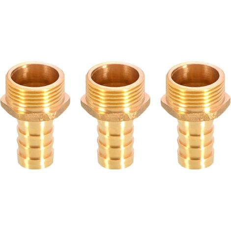 3er-set Messing-schlauchverbinder Mit Flansch Für 16-mm-kupplungsanschluss, 3/4-zoll-bsp-außengewinde - Schlauchadapter