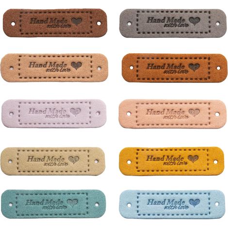 100 Hübsche, Handgemachte Deko-etiketten Mit Löchern, Ideal Für Basteln, Nähen, Häkeln, Stricken Und Hutmachen (mehrere Farben Verfügbar).