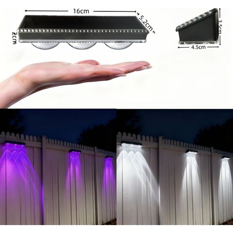 2er-set Solar-außenleuchten – 9 Mehrfarbige Modi, Halbeingelassen, Ideal Für Weihnachten, Halloween, Garten, Wege Und Vordach