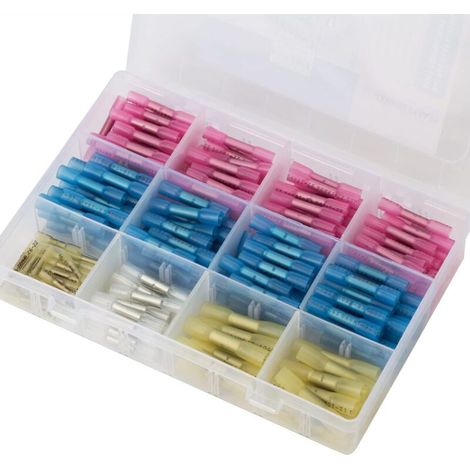 240-teiliges Crimp-steckverbinder-set, Isolierte Wärmeschrumpfbare Elektrische Steckverbinder, Wasserdichtes Steckverbinder-kit Für Marinefeste Automobilkabel, Elektrische Klemmen