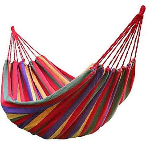 Parachute Tragbare Hängematte Aus Atmungsaktiver Baumwolle Für Garten, Reise Und Camping, Für Zwei Personen, Maximale Belastung 300 Kg, Mehrfarbig (2 Personen, Rot)