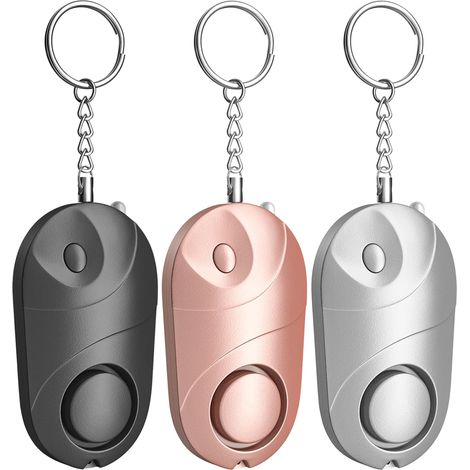 3 Stück Persönlicher Alarm, Sicherheits-sound, 130 Db Schlüsselanhänger-sirene Mit Licht, Selbstverteidigungs-sicherheitsalarme