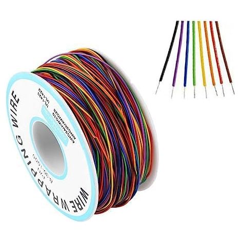 280 Meter Klingeldraht, Isolationsprüfung, 30awg, Verzinntes Kupfer, Massiver Draht, Hochtemperaturbeständiges Flugzeugkabel, 8 Farben