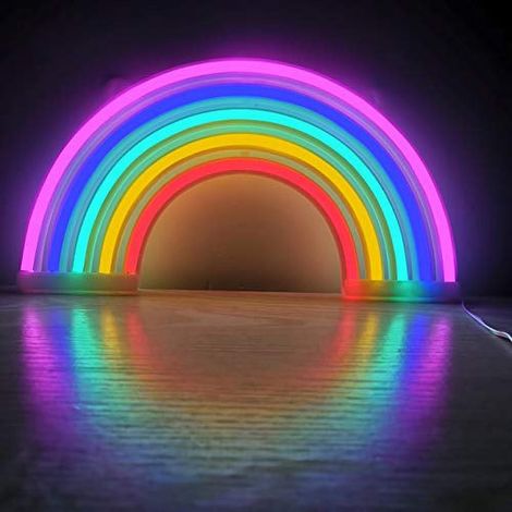 Neon-regenbogen-lichtzeichen, Led-regenbogen-nachtlichter Als Dekorationsleuchten Für Kindergeschenke, Wanddekoration, Geburtstagsfeiern, Weihnachten Und Hochzeitsdekoration